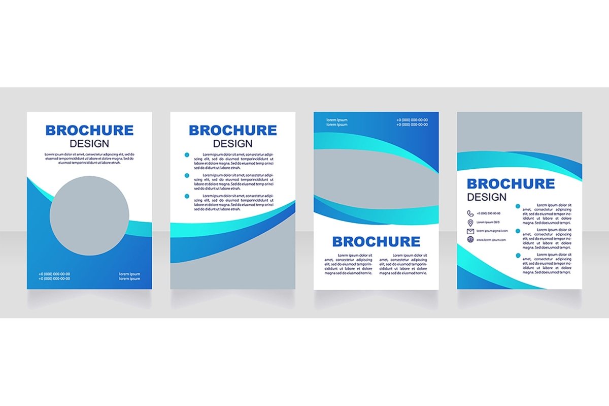 Health blank brochure template bundle