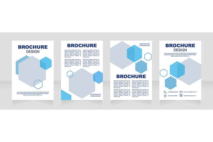 Health blank brochure template bundle
