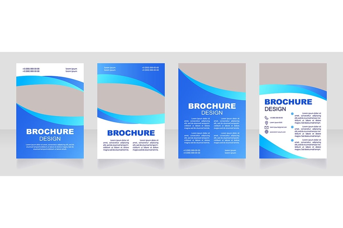 Health blank brochure template bundle