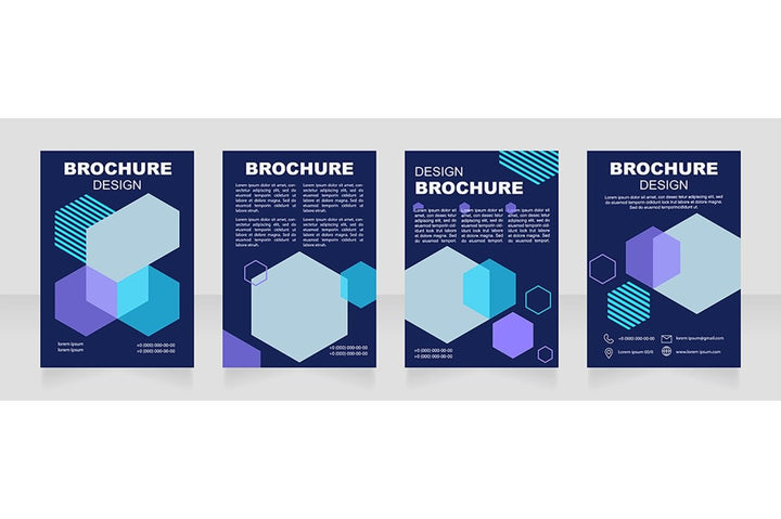 Health blank brochure template bundle