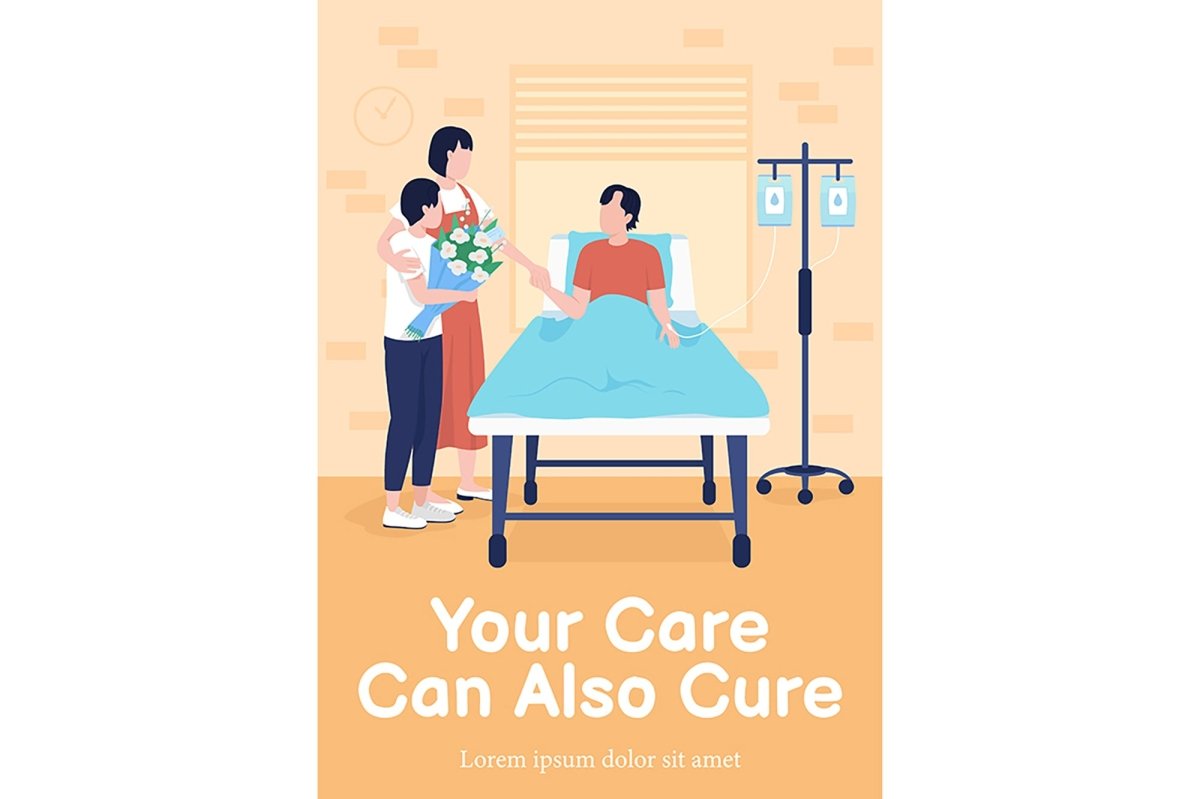 Health care services poster flat vector templates