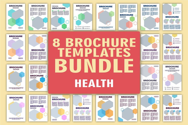 Health industry brochure template bundle