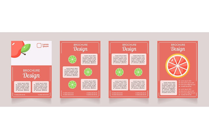 Healthy dieting brochure design bundle