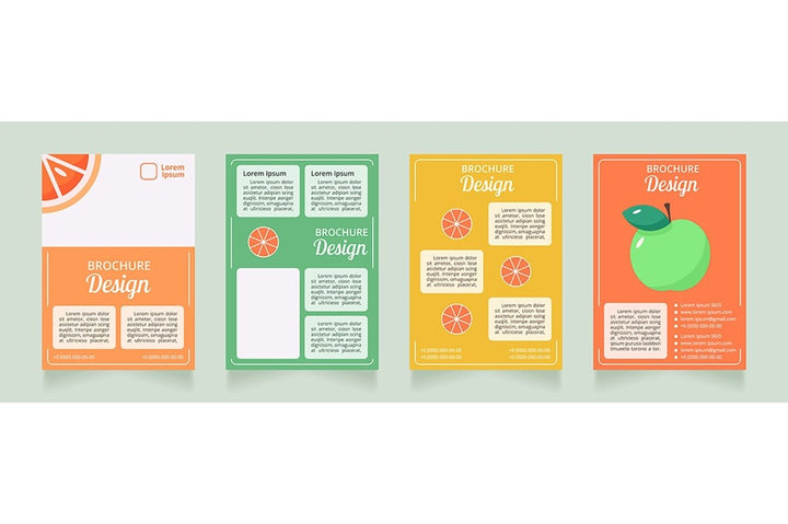 Healthy dieting brochure design bundle
