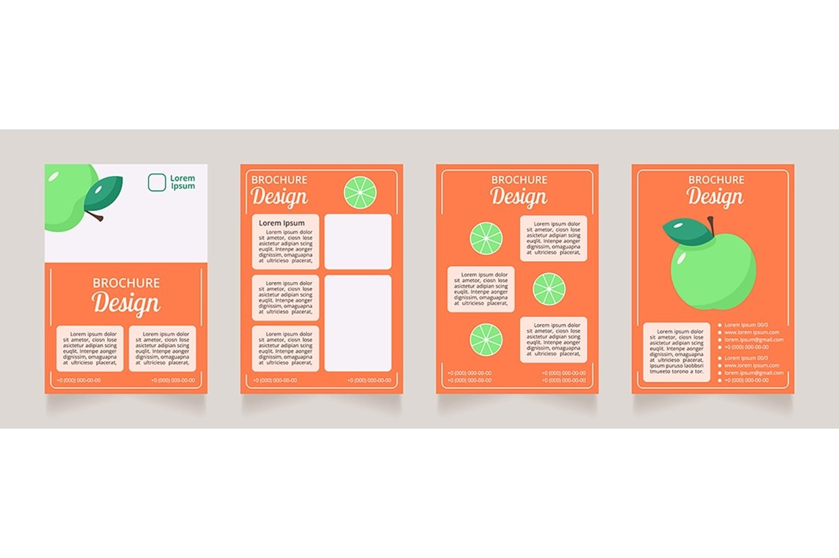 Healthy dieting brochure design bundle
