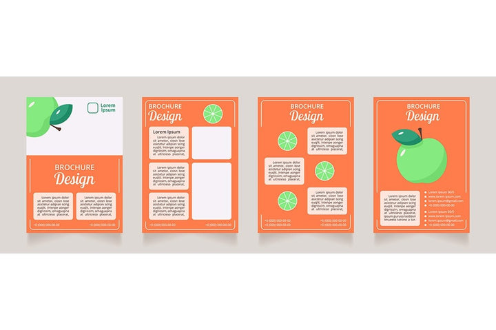 Healthy dieting brochure design bundle