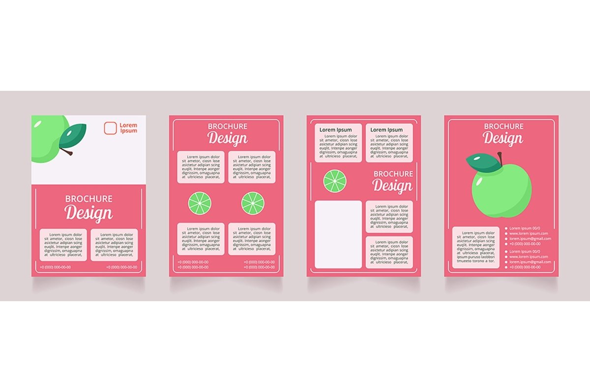 Healthy dieting brochure design bundle