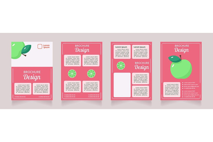 Healthy dieting brochure design bundle