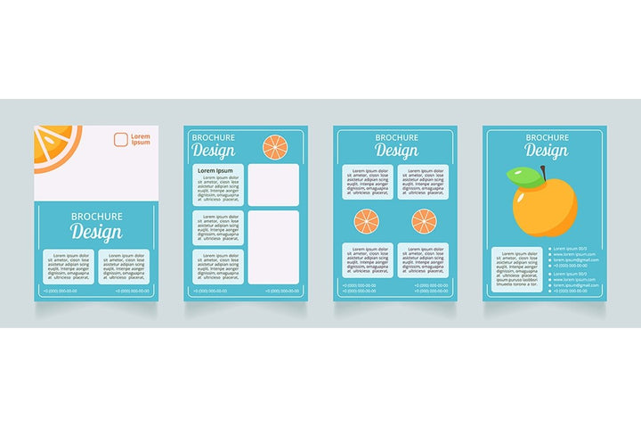 Healthy dieting brochure design bundle