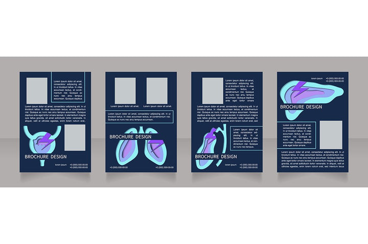 Healthy lifestyle brochure template bundle