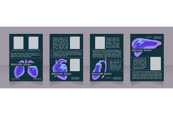 Healthy lifestyle brochure template bundle