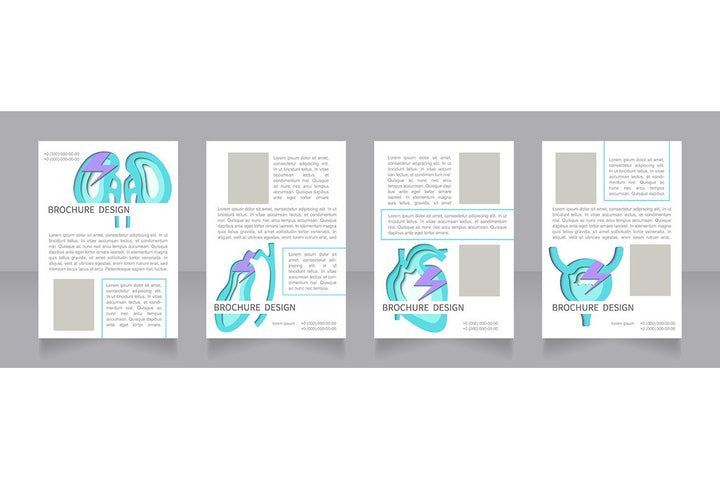 Healthy lifestyle brochure template bundle