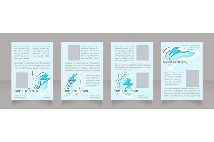 Healthy lifestyle brochure template bundle