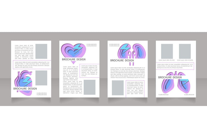 Healthy lifestyle brochure template bundle