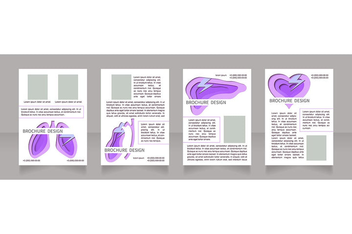 Healthy lifestyle brochure template bundle