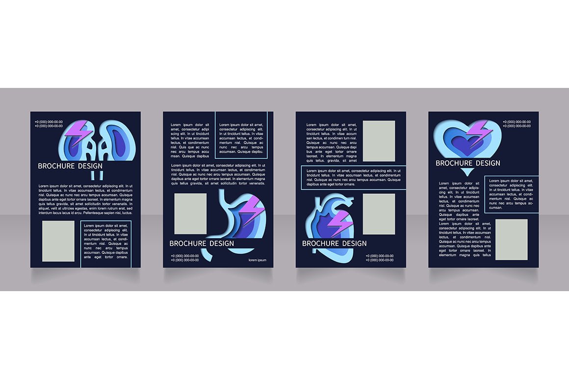 Healthy lifestyle brochure template bundle