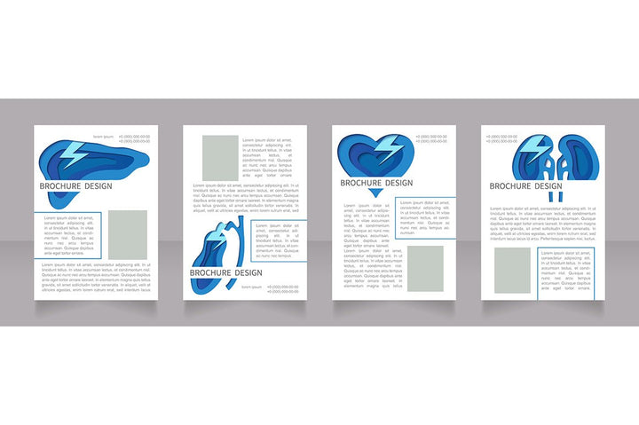 Healthy lifestyle brochure template bundle