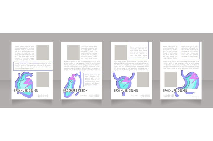 Healthy lifestyle brochure template bundle