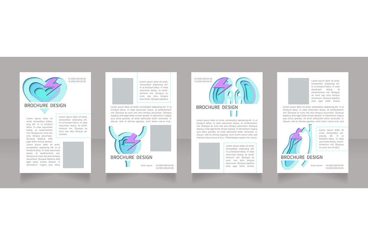 Healthy lifestyle brochure template bundle