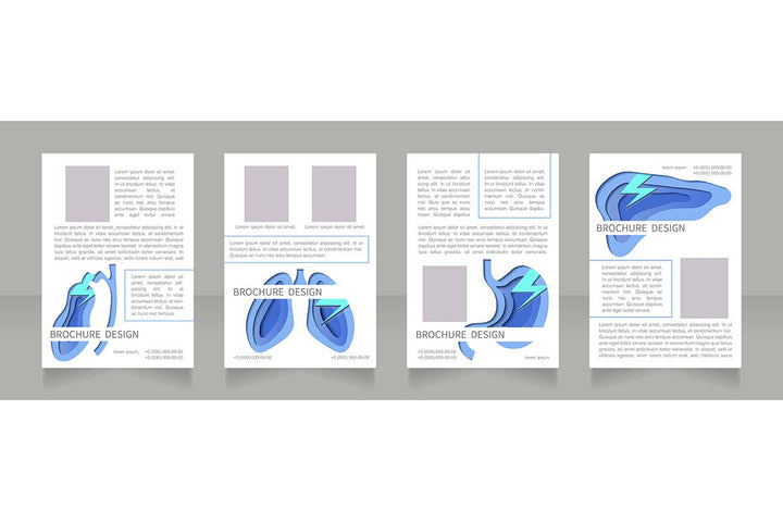 Healthy lifestyle brochure template bundle