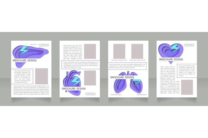 Healthy lifestyle brochure template bundle