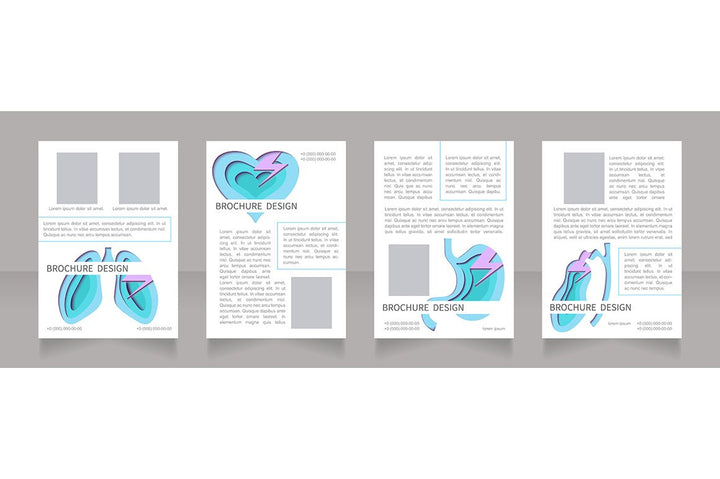 Healthy lifestyle brochure template bundle