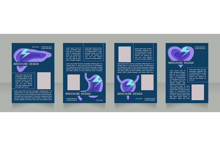 Healthy lifestyle brochure template bundle