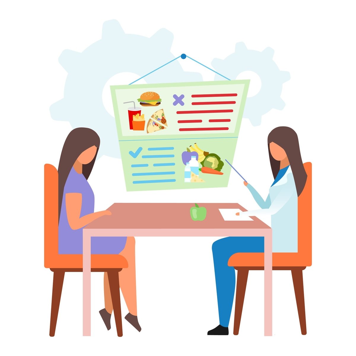 Healthy lifestyle flat vector illustrations set