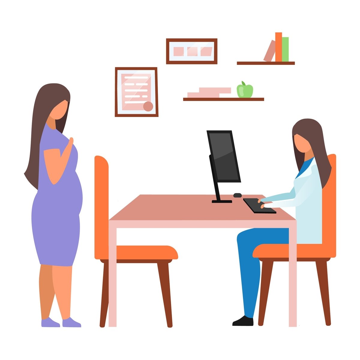 Healthy lifestyle flat vector illustrations set