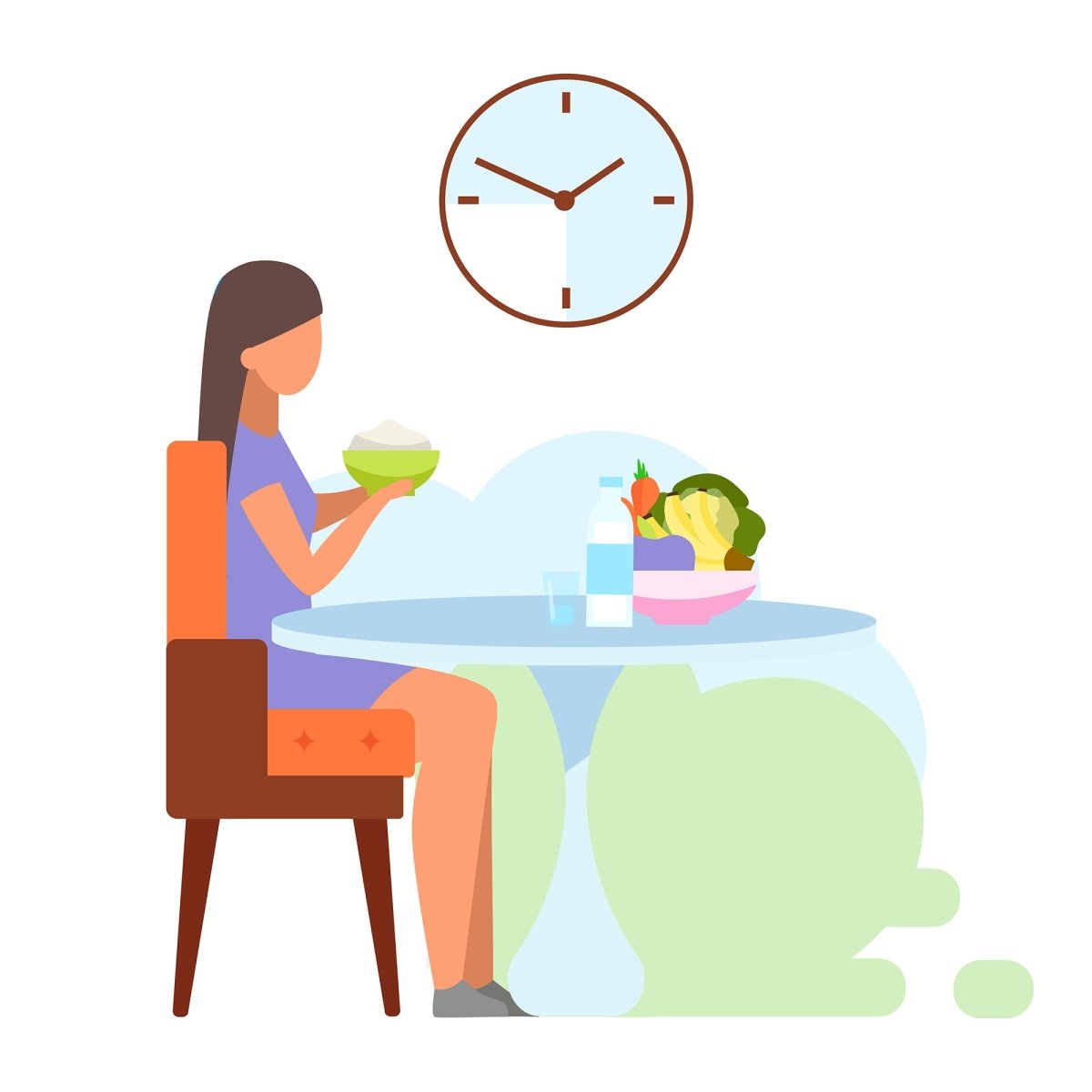 Healthy lifestyle flat vector illustrations set
