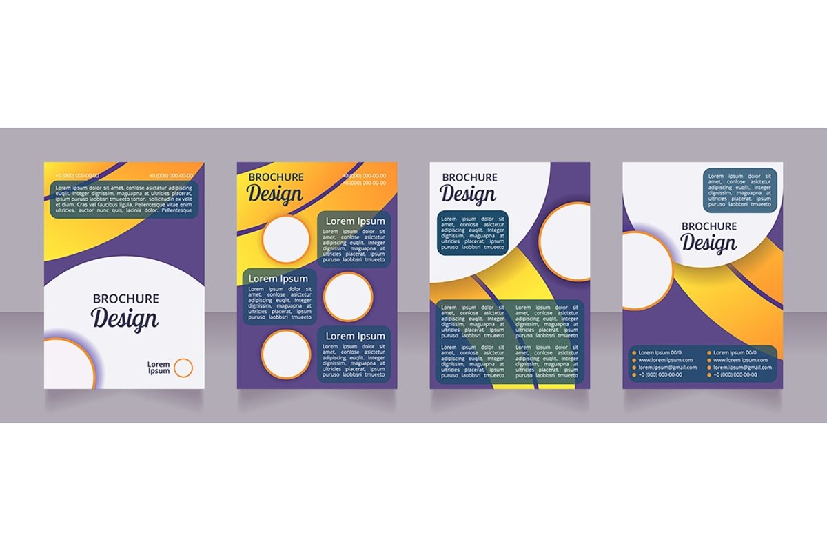 Healthy nutrition brochure design bundle