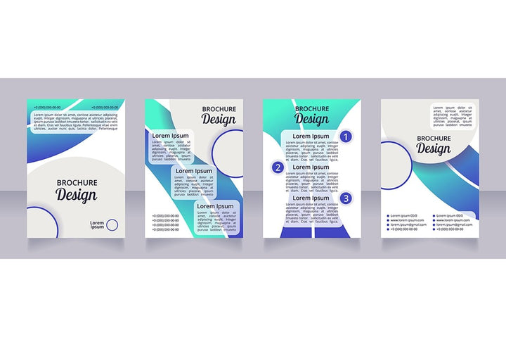 Healthy nutrition brochure layout design bundle