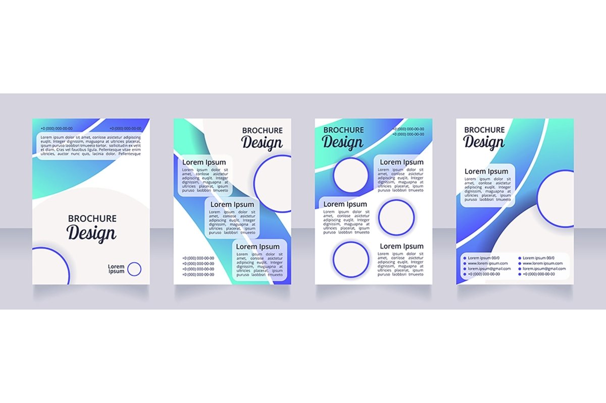Healthy nutrition brochure layout design bundle