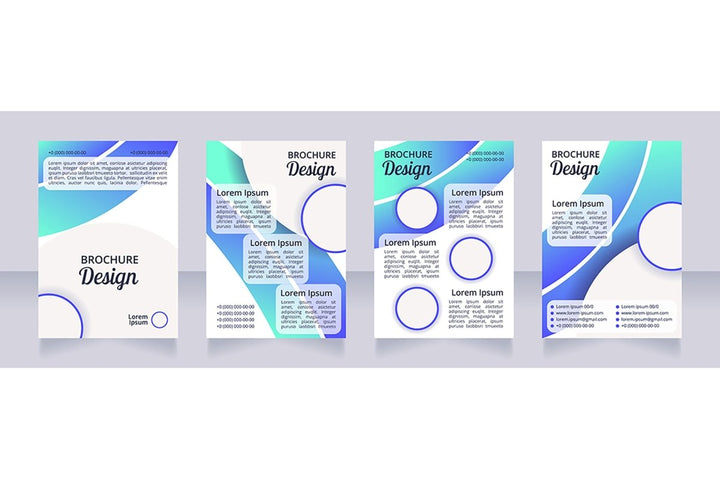 Healthy nutrition brochure layout design bundle