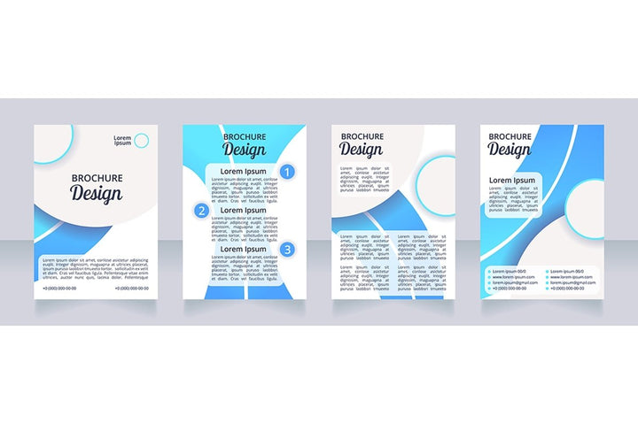 Healthy nutrition brochure layout design bundle