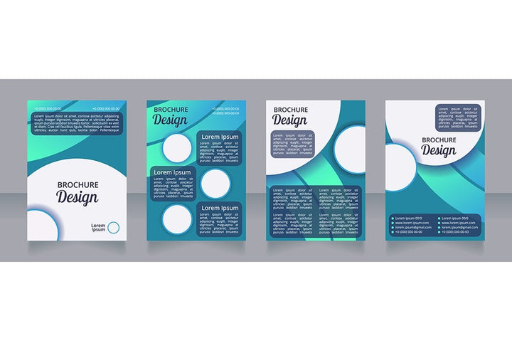 Healthy nutrition brochure layout design bundle