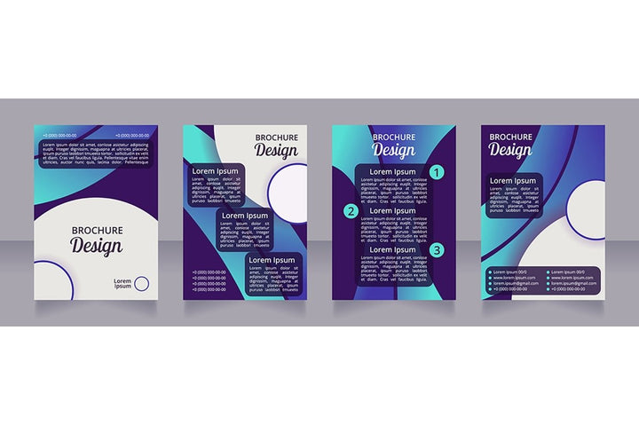 Healthy nutrition brochure layout design bundle