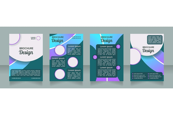 Healthy nutrition brochure layout design bundle