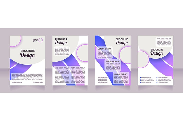 Healthy nutrition brochure layout design bundle