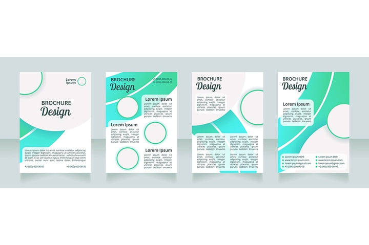 Healthy nutrition brochure layout design bundle