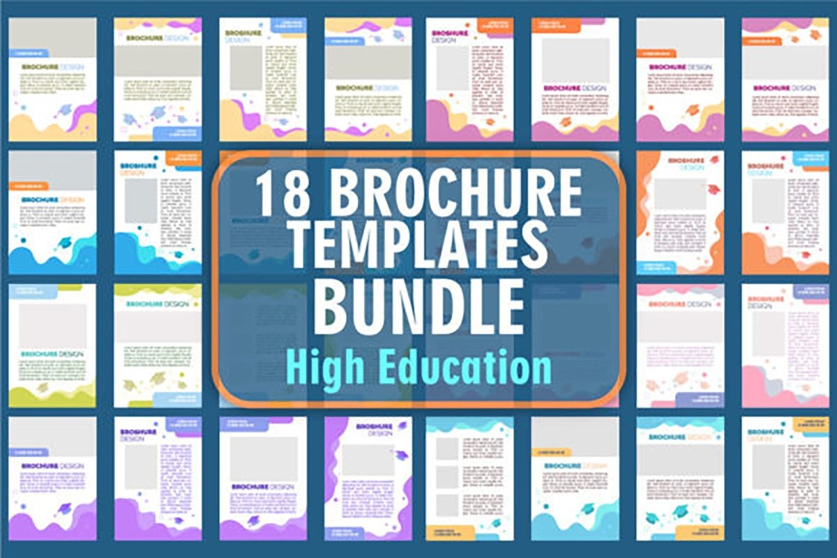 High education brochure layout design bundle