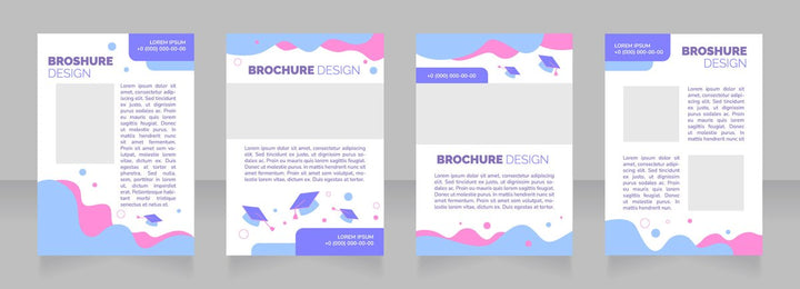 High education brochure layout design bundle
