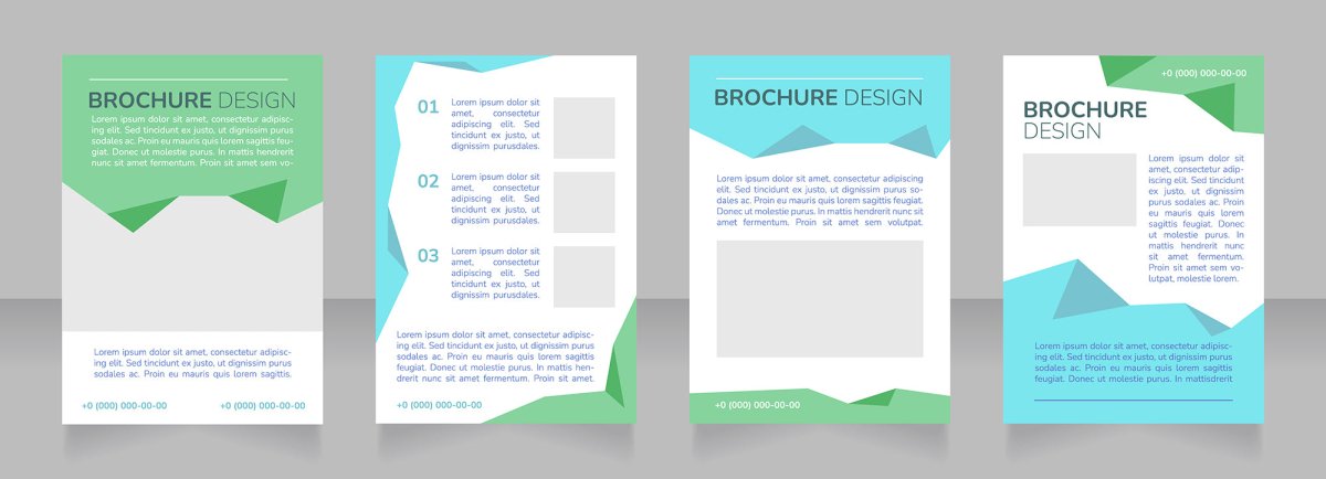 High education community advertising blank brochure design bundle