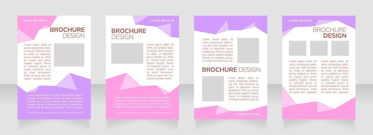 High education community advertising blank brochure design bundle