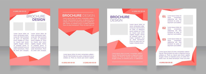 High education community advertising blank brochure design bundle