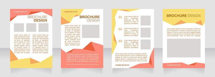 High education community advertising blank brochure design bundle
