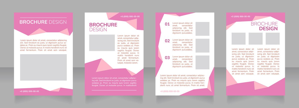 High education community advertising blank brochure design bundle