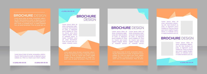 High education community advertising blank brochure design bundle