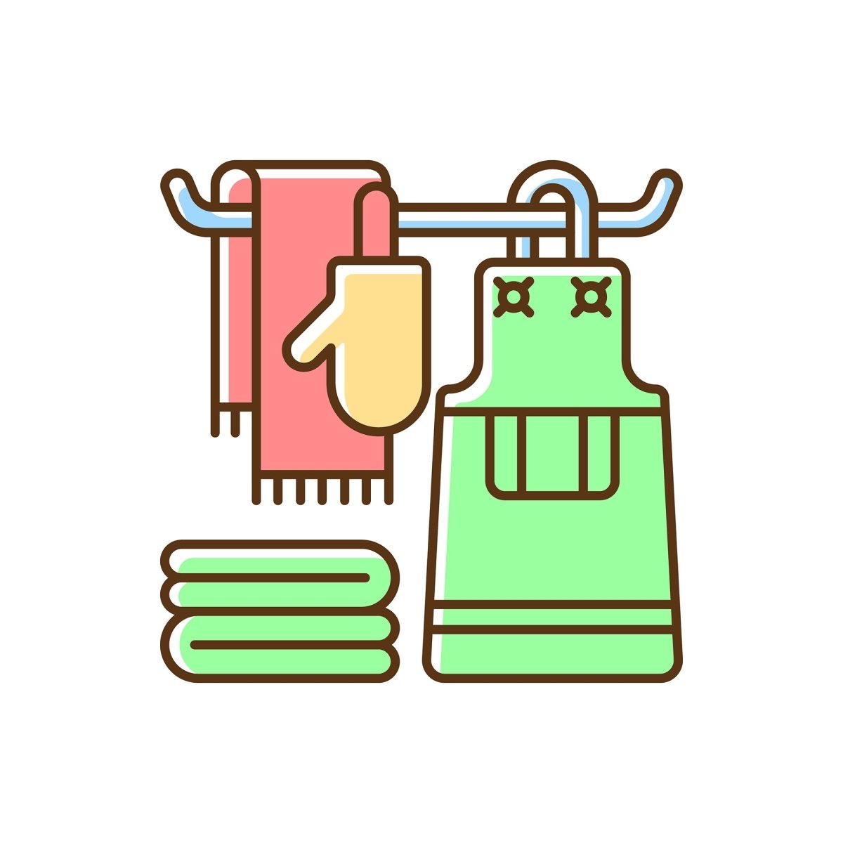 Home and living RGB color icons set