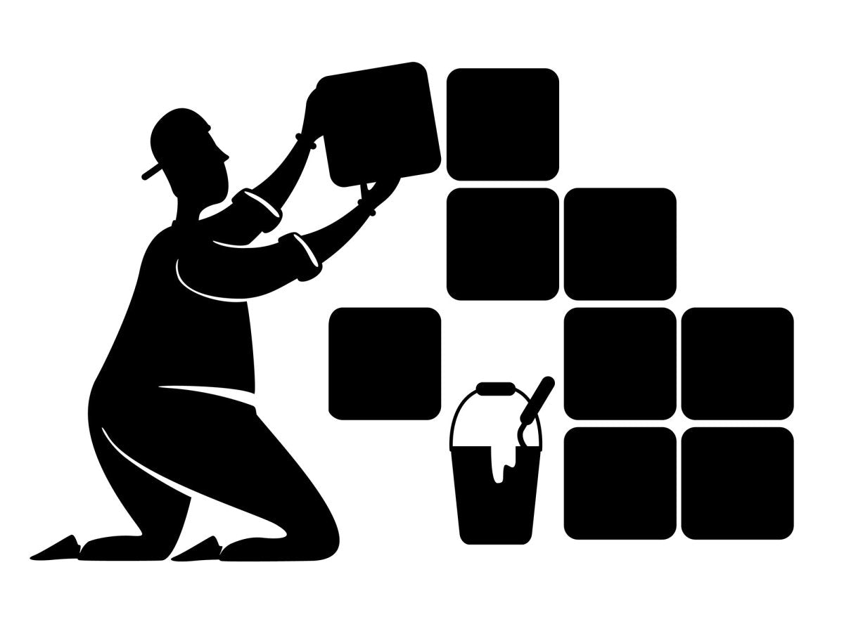 Home repairs black silhouette vector illustrations kit